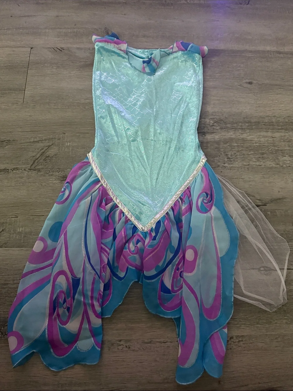 Disney Aqua, Purple and Pink Swirl Mermaid Costume Dress